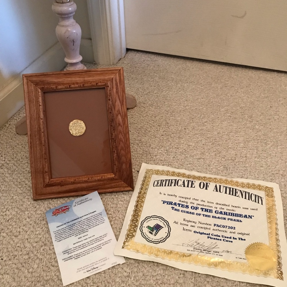 Pirates of the Caribbean original Coin used in the Prirates cave